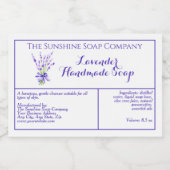 白ラベンダー防水ソープボックスラベル フードラベル (シングルラベル)