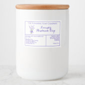 白ラベンダー防水ソープボックスラベル フードラベル (正面)