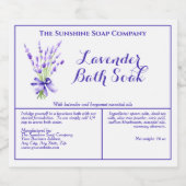 白ラベンダー防水バスソークパウチラベル スパークリングワインラベル (シングルラベル)