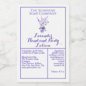 白ラベンダー防水化粧品ボトルラベル フードラベル (シングルラベル)