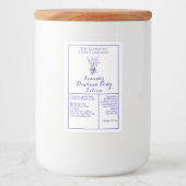 白ラベンダー防水化粧品ボトルラベル フードラベル (正面)