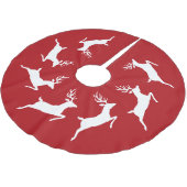 白ランニング色のトナカイのシルエット ブラッシュドポリエステルツリースカート (アングル)