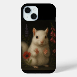 白リス iPhone 15ケース