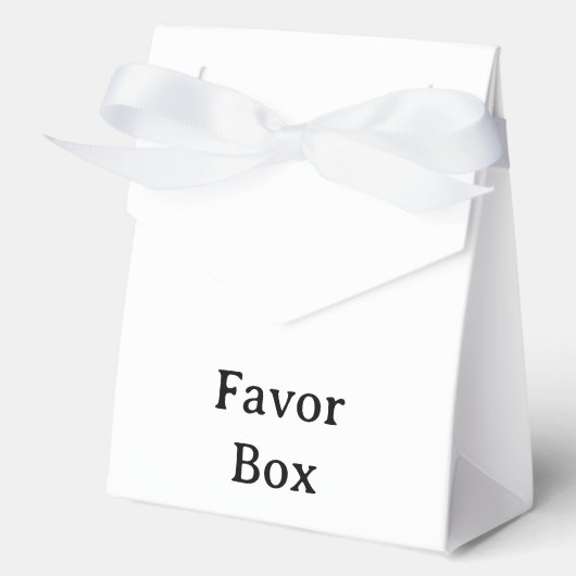 白リボン付き大型テント 4"×2"×5" フェイバーボックス (正面)