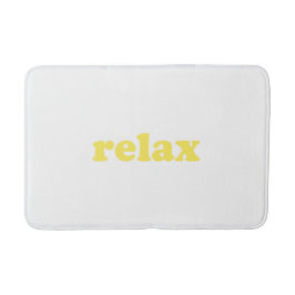 白リラックス黄モダンタイポグラフィおもしろい バスマット