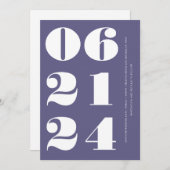 白リリックエレガントクモダンルとミニマル 招待状 (正面/裏面)