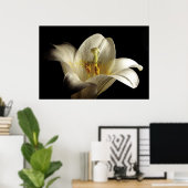 白リリー2 ポスター (ホームオフィス)