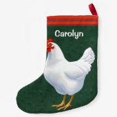 白レグホン鶏 スモールクリスマスストッキング (裏面)