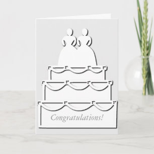 白レズビアン結婚ズケーキカード カード