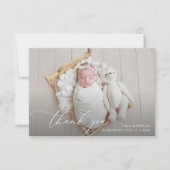 白レタリング誕生の発表 招待状 (正面)