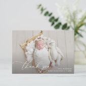 白レタリング誕生の発表 招待状 (スタンド正面)