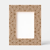白レトロ幾何学模様 レーザー彫刻フレーム (正面)