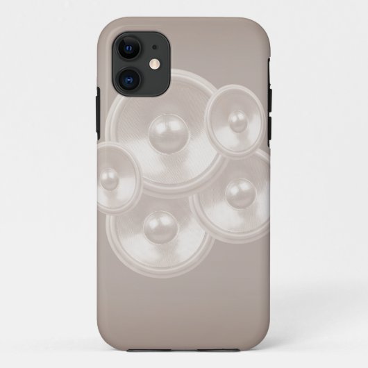 白レトロ音楽スピーカー Case-Mate iPhoneケース (裏面)
