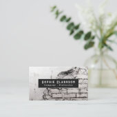 白レンガの壁効果素朴、 名刺 (スタンド正面)