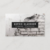 白レンガの壁効果素朴、 名刺 (正面)
