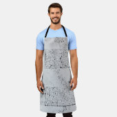 白レンガ壁 エプロン (着用した状態)