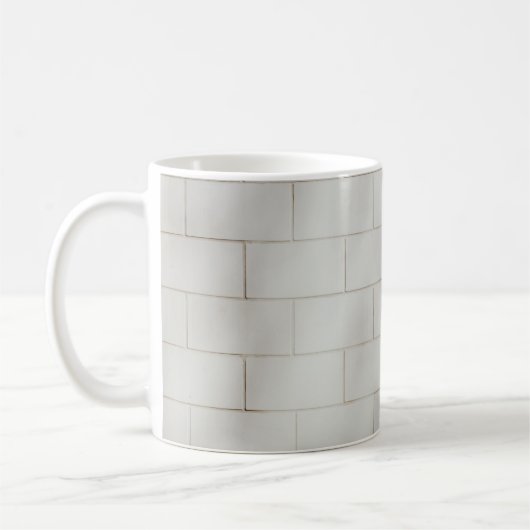 白レンガ壁 コーヒーマグカップ (左)