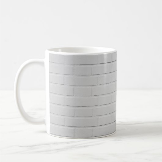 白レンガ壁 コーヒーマグカップ (左)