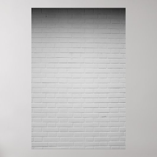 白レンガ壁 ポスター (正面)