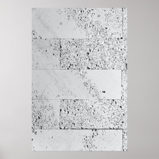 白レンガ壁 ポスター (正面)