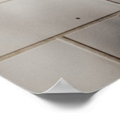 白レンガ壁 ポスター (角)