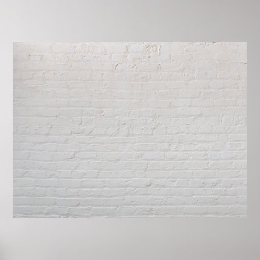 白レンガ壁 ポスター (正面)