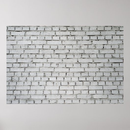 白レンガ壁 ポスター (正面)