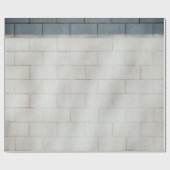 白レンガ壁 ラッピングペーパー (フラット)