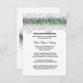 白レースとスタイリッシュなウェディングステイのご案内カード (正面/裏面)