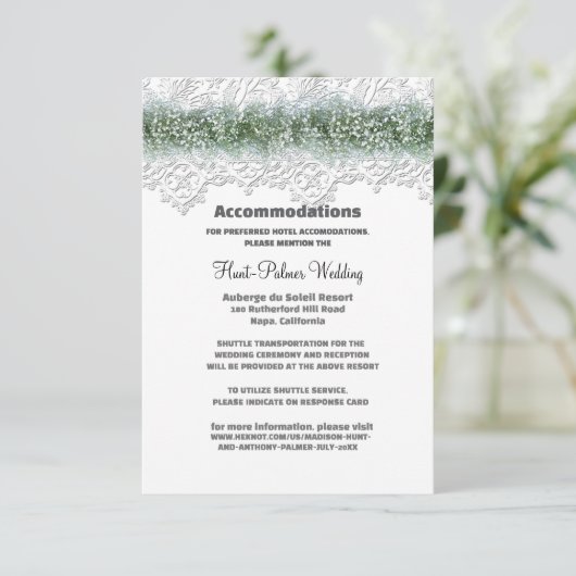 白レースとスターチスのウェディング アコモデーション (スタンド正面)