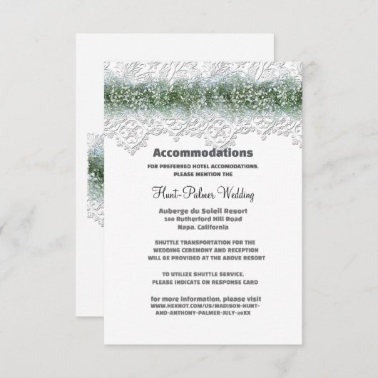 白レースとスターチスのウェディング アコモデーション (正面/裏面)