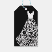 白レースのウェディングドレス ギフトタグ (裏面)