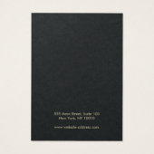 白ロゴを追加するイヤリングブラックディスプレイカード (裏面)