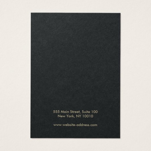 白ロゴを追加するイヤリングブラックディスプレイカード (裏面)