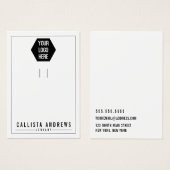 白ロゴを追加する複数キーチェーンディスプレイカード (正面&裏面)