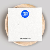 白ロゴを追加スタッドイヤリングディスプレイ