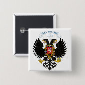 白ロシアの両頭鷲シャツ 缶バッジ (正面&裏面)