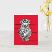 白ロシアの黒人形 カード (黄色い花)