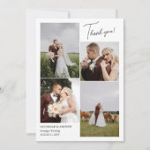 白ロマンチック結婚6の写真ありがとう サンキューカード (正面)