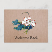 白ロータスマッサージセラピストリマインダーポストカード ポストカード (正面)