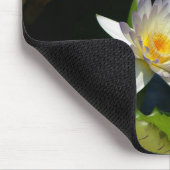 白ロータス《植物》スイレンリリーパッドマウスパッド マウスパッド (コーナー)