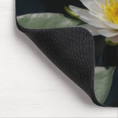 白ロータス《植物》スイレンリリーパッドマウスパッド マウスパッド (コーナー)