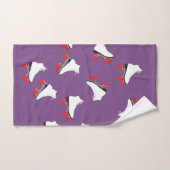 白ローラースケート浴室用タオルセット バスタオルセット (ハンドタオル)