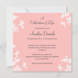 白ワイルドフラワーお祝いの発表 セーブザデート