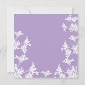 白ワイルドフラワーお祝いの発表 セーブザデート (裏面)