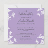 白ワイルドフラワーお祝いの発表 セーブザデート (正面)