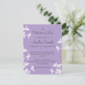 白ワイルドフラワーお祝いの発表 招待状 (スタンド正面)