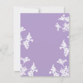 白ワイルドフラワーお祝いの発表 招待状 (裏面)