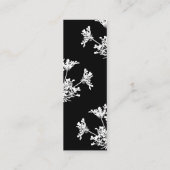 白ワイルドフラワーミニ葬式ブックマークカード スキニー名刺 (裏面)