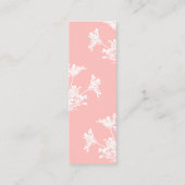 白ワイルドフラワーミニ葬式ブックマークカード スキニー名刺 (裏面)